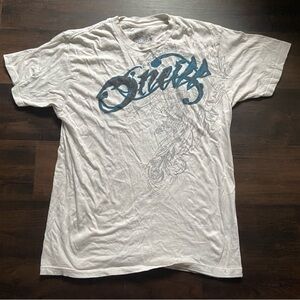 y2k white graphic tee